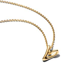 Pandora Organikus formájú szív kis méretű medálos nyaklánc - 364360C00-45 (364360C00-45)