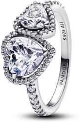 Pandora Szikrázó glória szívek gyűrű - 193659C01-60 (193659C01-60)