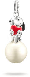 Thomas Sabo X PEANUTS Snoopy medál szívvel a kezében hógolyón ülve (PE991-664-14)