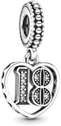 Pandora Moments 18. születésnap függő ezüst charm (797262CZ)