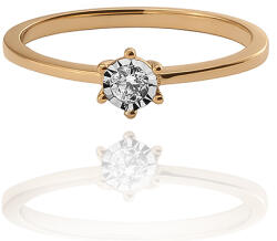 Moon Diamonds sárga arany gyűrű - 50-01168-1251F/56 (50-01168-1251F/56)