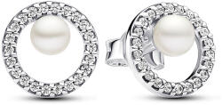 Pandora Timeless Kezelt édesvízi tenyésztett gyöngy és pavé glória gombfülbevaló - 293154C01 (293154C01)