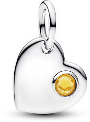Pandora Moments gravírozható szív november függő ezüst charm - 794295C11 (794295C11)