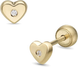 Lisa szikrázó szeretet sárga arany fülbevaló gömbzárral - JTAG-4452-18 (JTAG-4452-18)