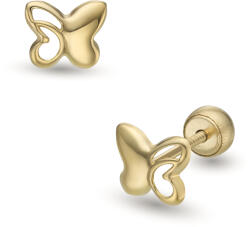 Lisa pillangó gyerek fülbevaló gömb zárral - JTAG-0329-18 (JTAG-0329-18)