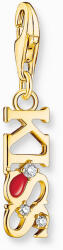 Thomas Sabo "KISS" aranyozott ezüst női charm (2067-565-10)