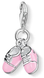 Thomas Sabo Baba cipő ezüst charm rózsaszín tűzzománccal (0820-007-9)
