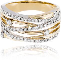 Moon Diamonds sárga arany gyűrű - 50-00642-1252F/54 (50-00642-1252F/54)