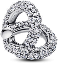 Pandora Pavé végtelen csomó szív charm - 793771C01 (793771C01)