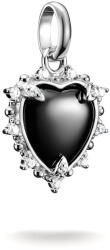 Thomas Sabo Ezüst szív medál, fekete vintage kővel (CC1286-643-11)