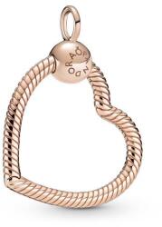 Pandora Moments szív alakú charmhordozó rozé arany medál - 389384C00 (389384C00)