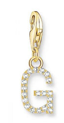 Thomas Sabo "G" aranyozott betű charm cirkóniával (1970-414-14)