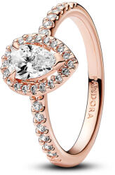 Pandora Szikrázó körte glória rozé arany színű gyűrű - 182835C01-52 (182835C01-52)