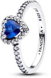 Pandora Kiemelt hercegnőkék szív gyűrű - 198421C09-58 (198421C09-58)