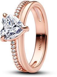 Pandora Szív dupla karikagyűrű - 183100C01-56 (183100C01-56)