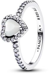 Pandora Kiemelt fehér szív gyűrű - 198421C11-54 (198421C11-54)