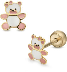 Lisa kislány mackó gyerek fülbevaló gömb zárral - JTAG-0315-18 (JTAG-0315-18)