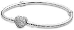 Pandora Moments Pavé szív zárral ezüst karkötő (590727CZ-18)