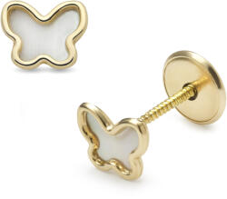 Lisa Jewelry for Kids pillangó gyöngyház belsővel gyerekfülbevaló - JTAG-0277 (JTAG-0277)