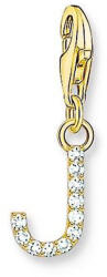Thomas Sabo "J" aranyozott betű charm cirkóniával (1973-414-14)