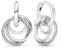 Pandora Örökké család körülölelt Ezüst karika-fülbevaló - 291156C01 (291156C01)