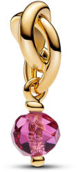 Pandora Moments Fazettált rózsaszín örökkévalóság kör függő charm - 763462C10 (763462C10)