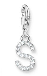 Thomas Sabo "S" betű charm cirkóniával (1956-051-14)