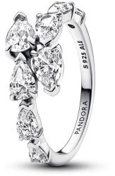 Pandora Szikrázó átlapolt ezüst gyűrű - 193004C01-48 (193004C01-48)