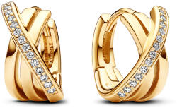 Pandora Signature Összefonódó pavé karika-fülbevaló (263150C01)