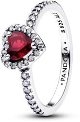Pandora Kiemelt fukszia rózsaszín szív gyűrű - 198421C13-54 (198421C13-54)
