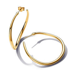 Pandora organikus formájú, 42 mm-es nyitott karika-fülbevaló (263299C00)