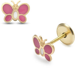 Lisa rózsaszín pillangó gyerek fülbevaló - JTAG-0309 (JTAG-0309)