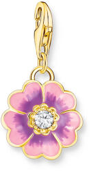Thomas Sabo aranyozott lila virág charm (2208-565-7)