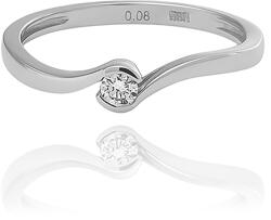 Moon Diamonds Fehér arany gyűrű (50-01913-1255F/58)