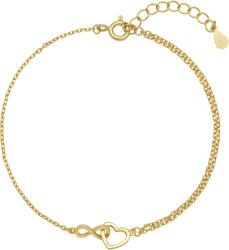 Ezüst ékszer Juta végtelen szeretet ezüst karkötő sárga arannyal futtatva - JTTC-7791 (JTTC-7791)