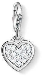 Thomas Sabo Cirkóniával kirakott ezüst szív charm (0967-051-14)