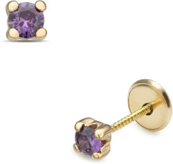 Lisa Jewelry for Kids lila köves gyerekfülbevaló (JTAG-3780) - jutaoraekszer