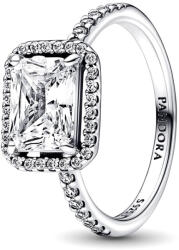 Pandora Négyszögletes szikrázó glória Ezüst Gyűrű - 192391C01-52 (192391C01-52)