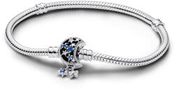 Pandora Moments szikrázó holdkapcsos kígyólánc ezüst karkötő - 592819C01-23 (592819C01-23)