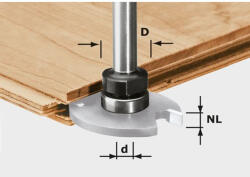 Festool Marószár kúpos anyával S8 1, 5-5 KL16 (499803)