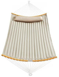 SONGMICS 2 személye kemping függőágy párnával, 200x140 cm, max 225 kg, krém bézs színű (GDC34BE)