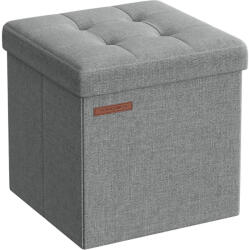 SONGMICS Összecsukható tároló pad, világosszürke 30x30x30cm (LSF028G02) - tutihome