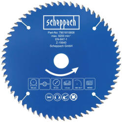 Scheppach körfűrészlap fához, TCT, 165x20x1, 6mm, Z60 fogas BC-HCS165-X / C-HCS165-X-hez (7901810608)