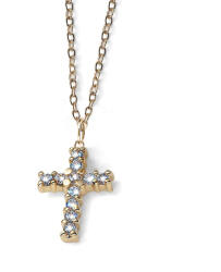 Oliver Weber Időtlen aranyozott nyaklánc kereszttel People 12271G