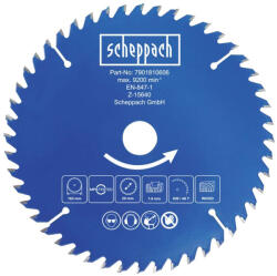 Scheppach körfűrészlap fához, TCT, 165x20x1, 6mm, Z48 fogas BC-HCS165-X / C-HCS165-X-hez (7901810606)