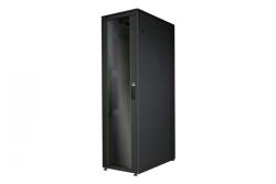 ASSMANN Dulap de rețea vertical Unique 19" 42U rack 600x1000, uși frontale din sticlă, negru, 800kg 2053x600x1000 mm, culoare neagră (RAL 9005) (DN-19 42U-6/10-B-1)
