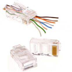 Emtex Mufa RJ45 UTP Cat. 5e Emtex EMT-PR5E-UTP, passthrough, 100 bucati (EMT-PR5E-UTP)
