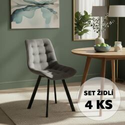 Avenberg Nola étkezőszék szett, 4 db, szürke, NB20096