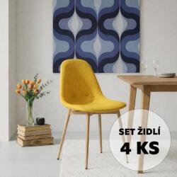  Avenberg Riva étkezőszék szett, 4db, sárga, NB20092