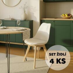  Avenberg Skandi étkezőszék szett, 4db, fehér, NB20014